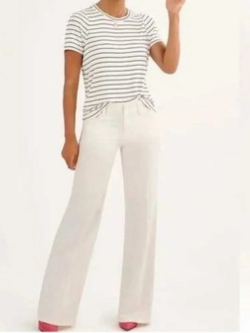 CAbi Ashbury White Wide Leg Jeans - Picture 2 of 13